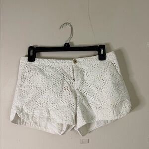 Lilly Pulitzer White Eyelet Cotton Shorts